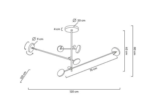 Lampa wisząca BOBBIE 3 czarna