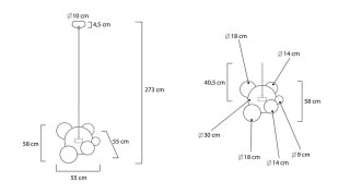 Lampa wisząca CAPRI 6 złota