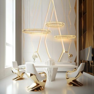 Lampa wisząca LIBERTY 3B złota