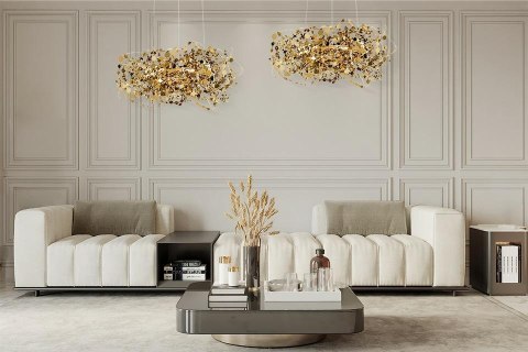 Lampa wisząca MONETE 60 złota