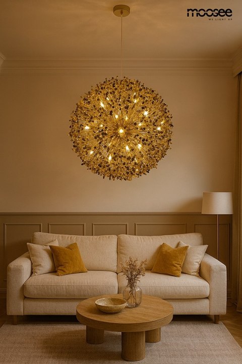 Lampa wisząca MONETE 65 złota