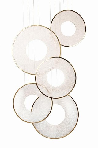 Lampa wisząca 362 cm / 120 cm STARDUST złota , ring, nowoczesna, elegancka