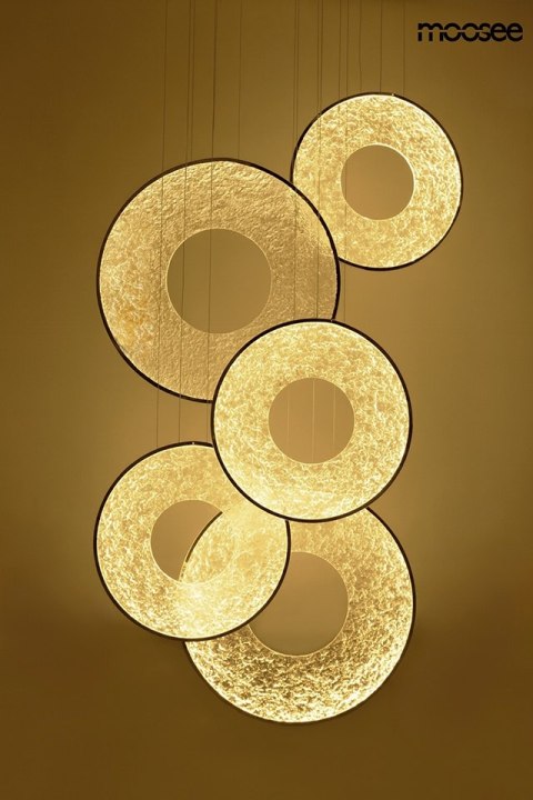 Lampa wisząca 362 cm / 120 cm STARDUST złota , ring, nowoczesna, elegancka
