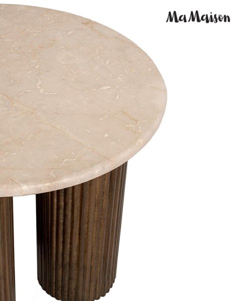 MaMaison stolik kawowy RAGNO 50 marmur / drewno