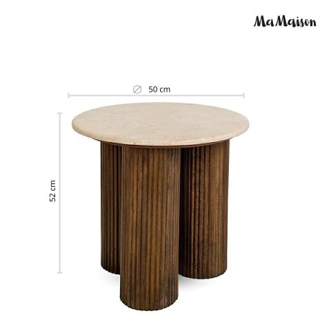 MaMaison stolik kawowy RAGNO 50 marmur / drewno