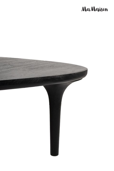 MaMaison stolik kawowy LAMINAR 86 czarny / drewno