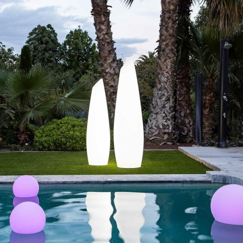 NEW GARDEN lampa ogrodowa FREDO 140 TUBE biała - bateria