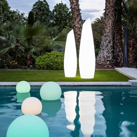 NEW GARDEN lampa ogrodowa FREDO 140 TUBE biała - bateria