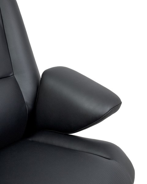Fotel biurowy COMANDOR czarny skóra naturalna