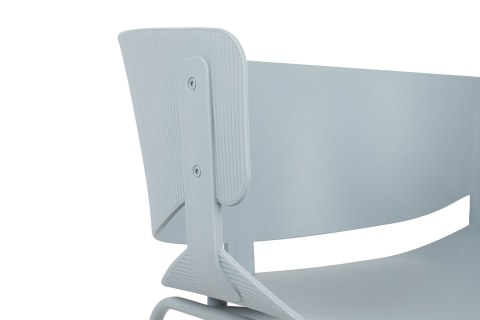 Krzesło GARRET jasnoszare - polipropylen, metal