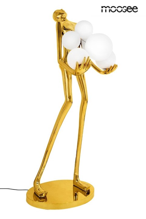 Lampa podłogowa HUMAN GOLD PREMIUM, złota, nowoczesna