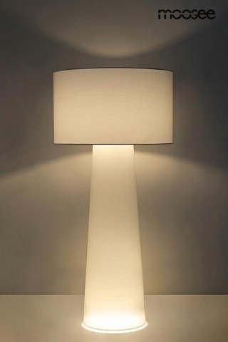 Lampa podłogowa KAS 200 cm biała tkanina