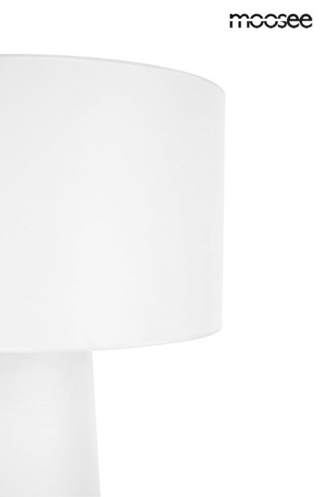 Lampa podłogowa KAS 200 cm biała tkanina