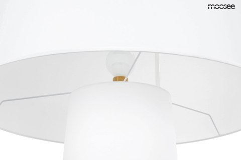 Lampa podłogowa KAS 200 cm biała tkanina