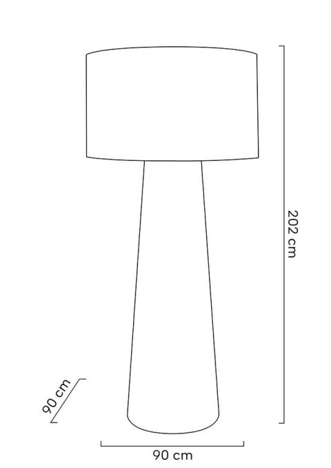 Lampa podłogowa KAS 200 cm biała tkanina