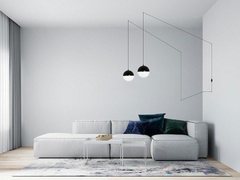 Lampa ścienna BOWL DUO czarna