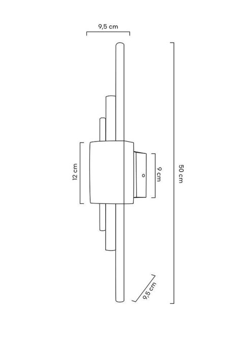 Lampa ścienna EVANS czarna / złota