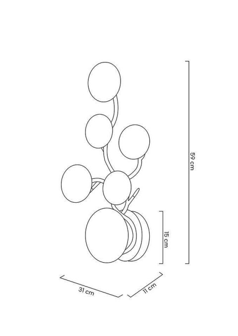 Lampa ścienna LIRIO 6 złota
