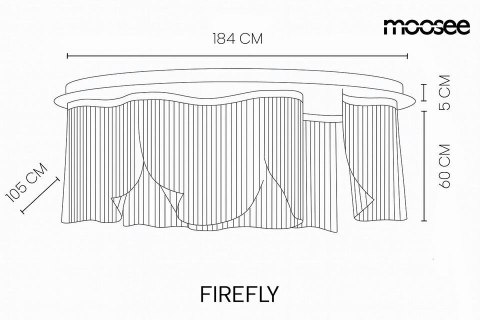 Lampa sufitowa / plafon FIREFLY 180 złota
