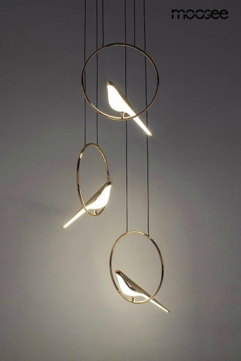 Lampa wisząca BIRD DISC złota