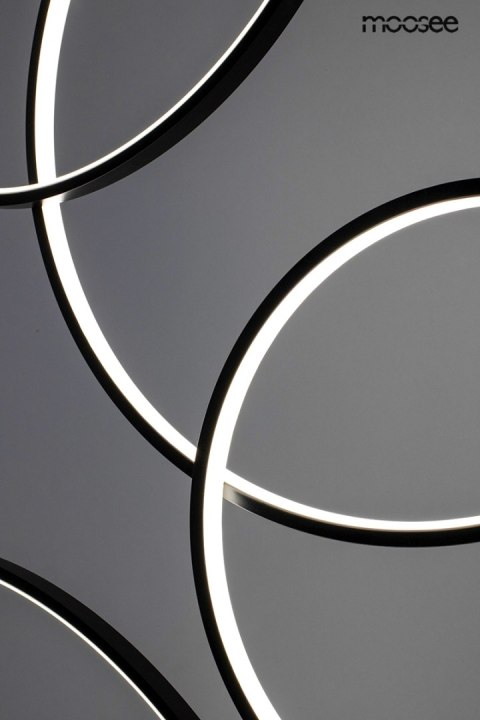 Lampa wisząca 275 cm x 105 cm CIRCULO SIX czarna