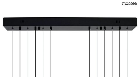 Lampa wisząca 275 cm x 105 cm CIRCULO SIX czarna