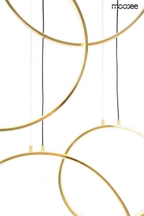 Lampa wisząca 275 cm x 105 cm CIRCULO SIX złota, ring