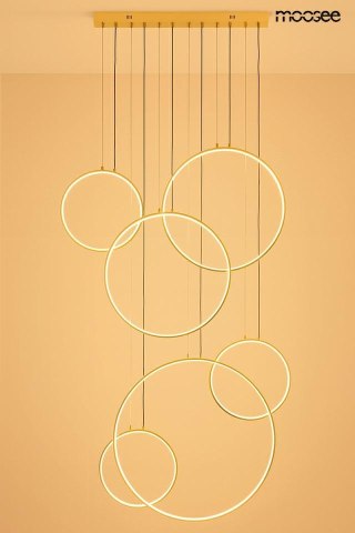 Lampa wisząca 275 cm x 105 cm CIRCULO SIX złota, ring