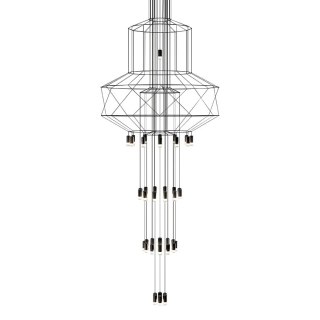 Lampa wisząca 220 cm / 90 cm FLUSSO 43 czarna, nowoczesna