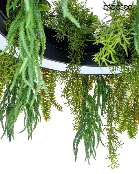 Lampa wisząca GARDENS 50 cm czarna, rośliny