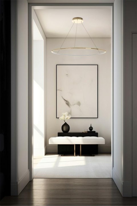 Lampa wisząca RING SLIM 100 złota