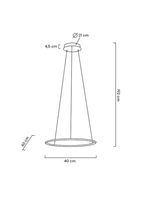 Lampa wisząca RING SLIM 40 złota