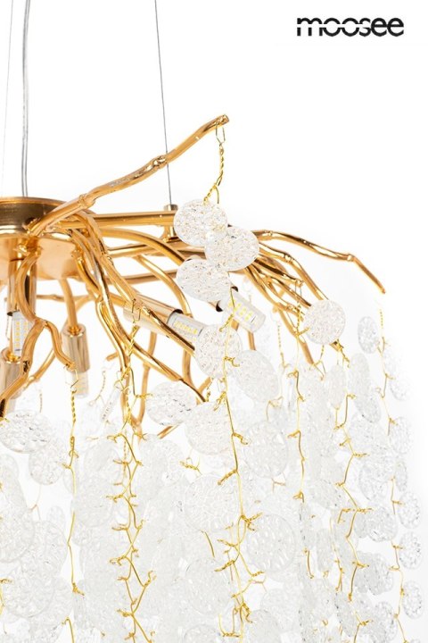 Lampa wisząca RIVIERA 80 złota / clear