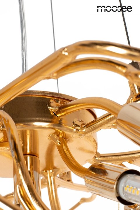 Lampa wisząca RIVIERA 80 złota / clear