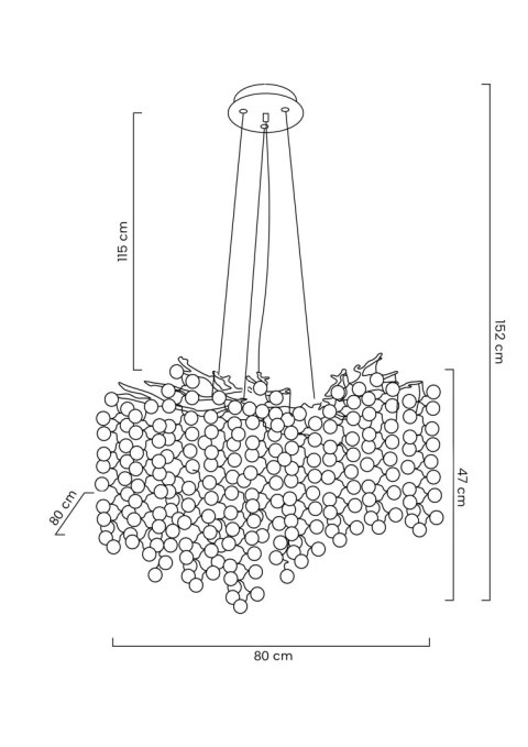 Lampa wisząca RIVIERA 80 złota / clear