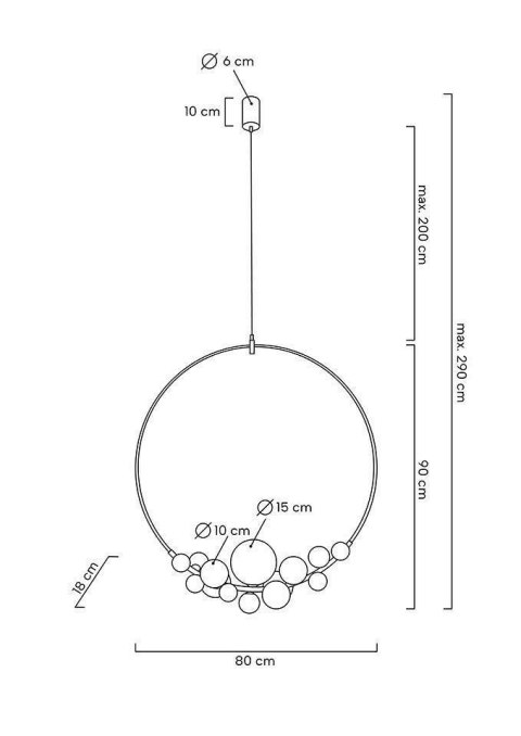 Lampa wisząca ROCIO czarna