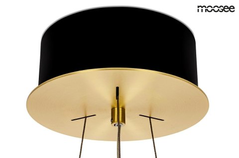 Lampa wisząca SATURNUS 47 DUO złota - LED, kryształ, stal szczotkowana