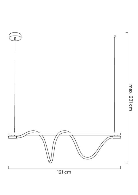 Lampa wisząca SERPIENTE 120 czarna