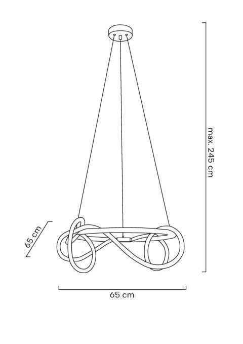 Lampa wisząca SERPIENTE 60 czarna