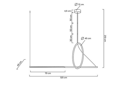 Lampa wisząca STICK czarna