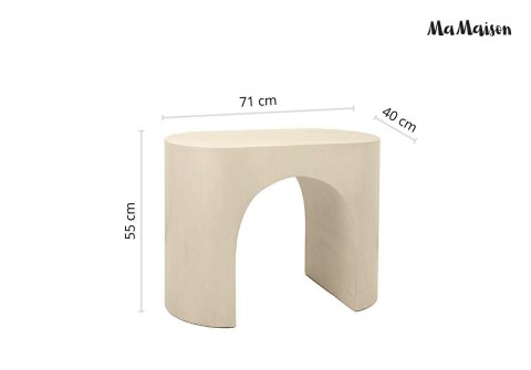 MaMaison stolik pomocniczy/nocny ICARO 71 beżowy / drewno japandi