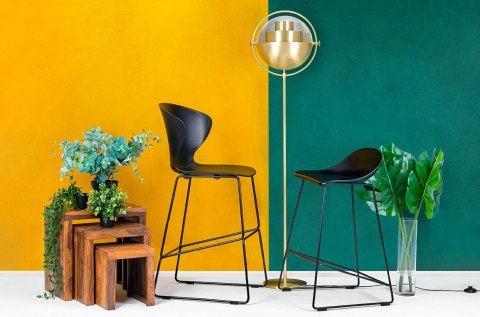 Krzesło barowe hoker ROLF czarne 76