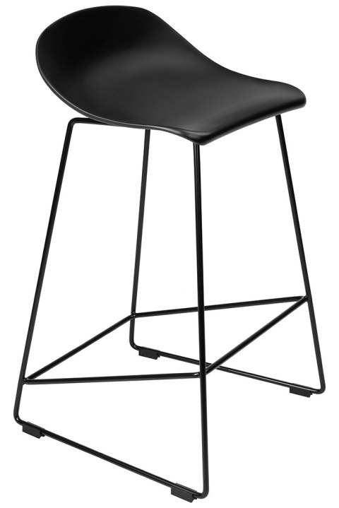 Krzesło barowe hoker ROLF czarne 76