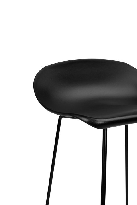 Krzesło barowe hoker ROLF czarne 76