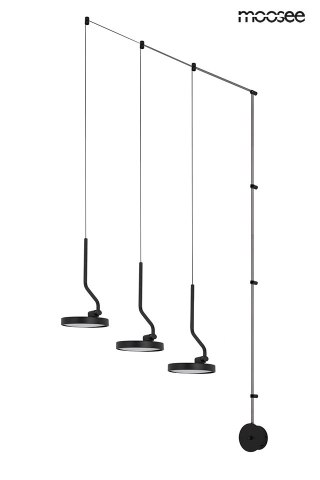 Lampa ścienna FLAT 3 czarna