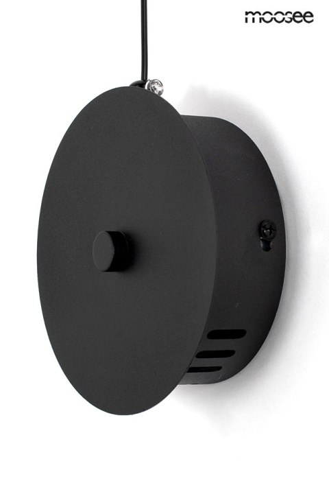 Lampa ścienna FLAT czarna