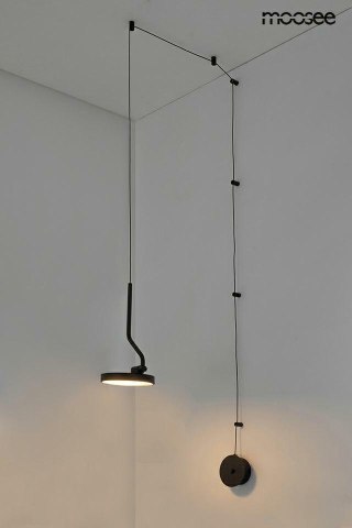 Lampa ścienna FLAT czarna