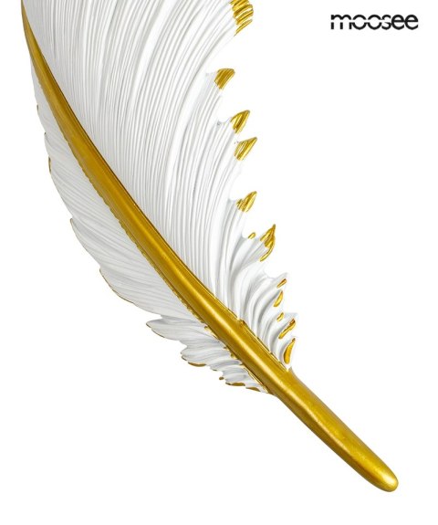 Lampa ścienna PIÓRKO biała / złota