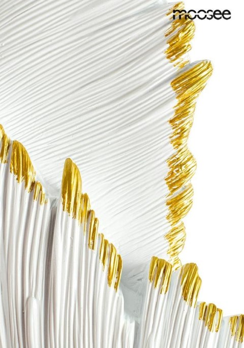 Lampa ścienna PIÓRKO biała / złota