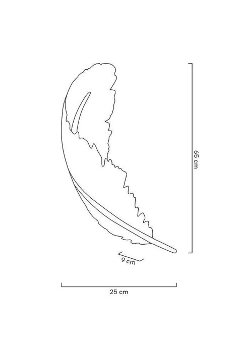 Lampa ścienna PIÓRKO biała / złota
